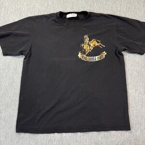 De Corazon Jaripeyero Shirt Men L Black Graphic Pura Candela Compa Bull 90s Euro